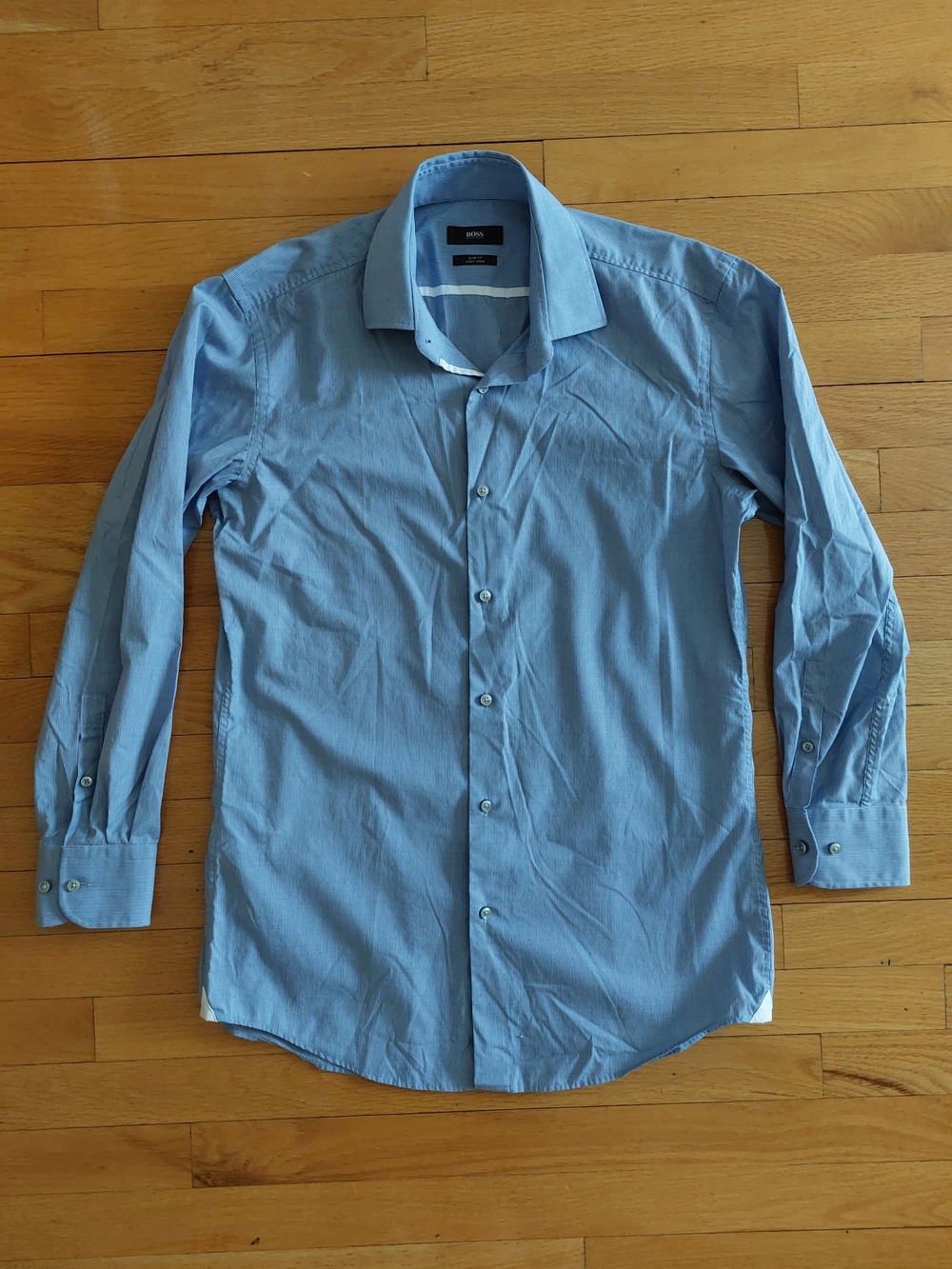 Hugo Boss Men's Sky Blue Long Sleeve Dress Shirt